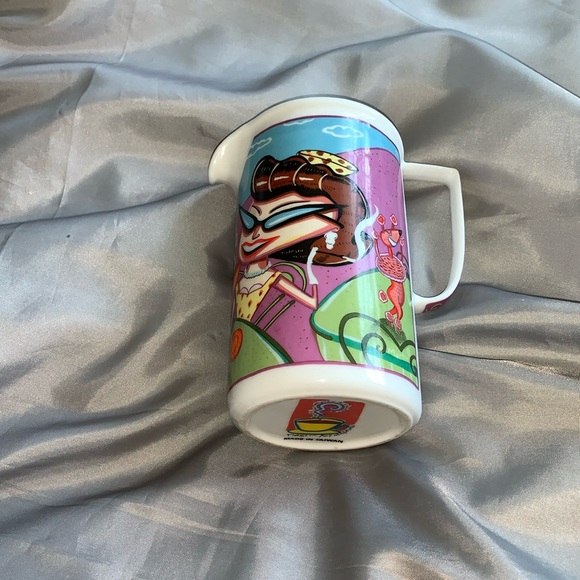 Vintage Martin Ansola art Paris couple with coffee whimsical pitcher - Picture 5 of 13